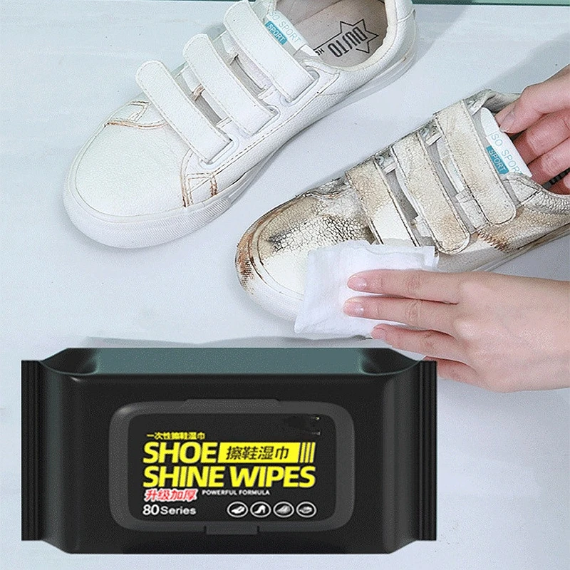 Sneaker Care Wipes - ポータブル屋外靴クリーナーワイプ - 白い靴スニーカークリーニングキット用の強力な使い捨てスニーカークリーニングクロス