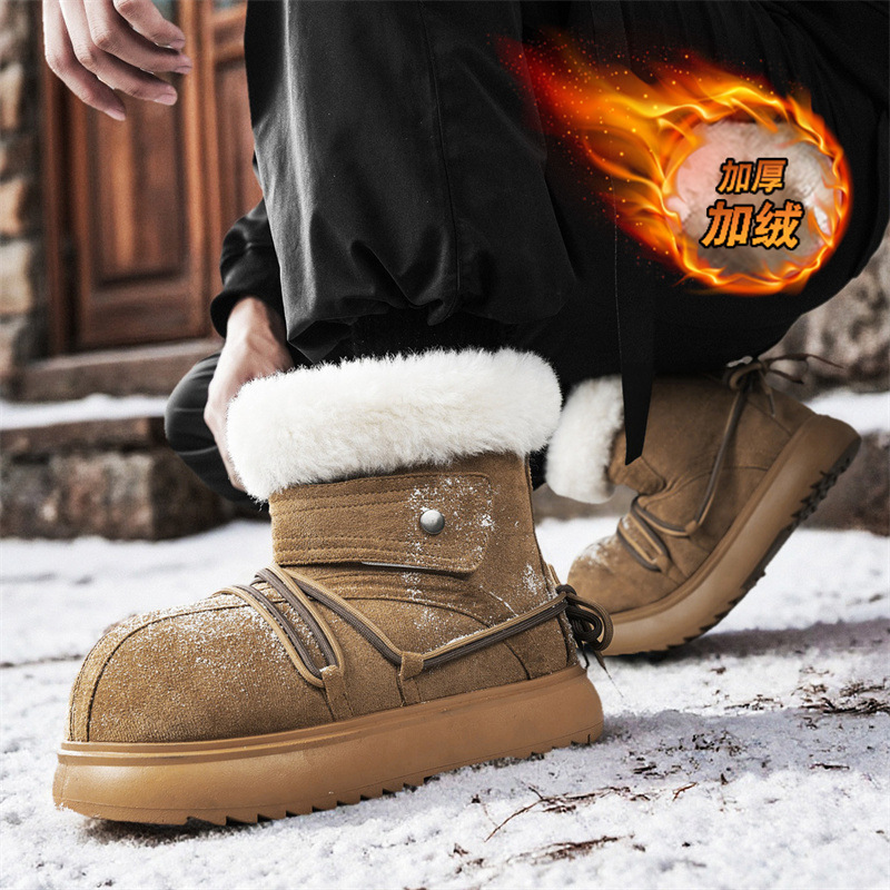 2025年新作 冬用 メンズ スノーブーツ レザー 暖かい裏 - Sneaker Zone のレビューと価格