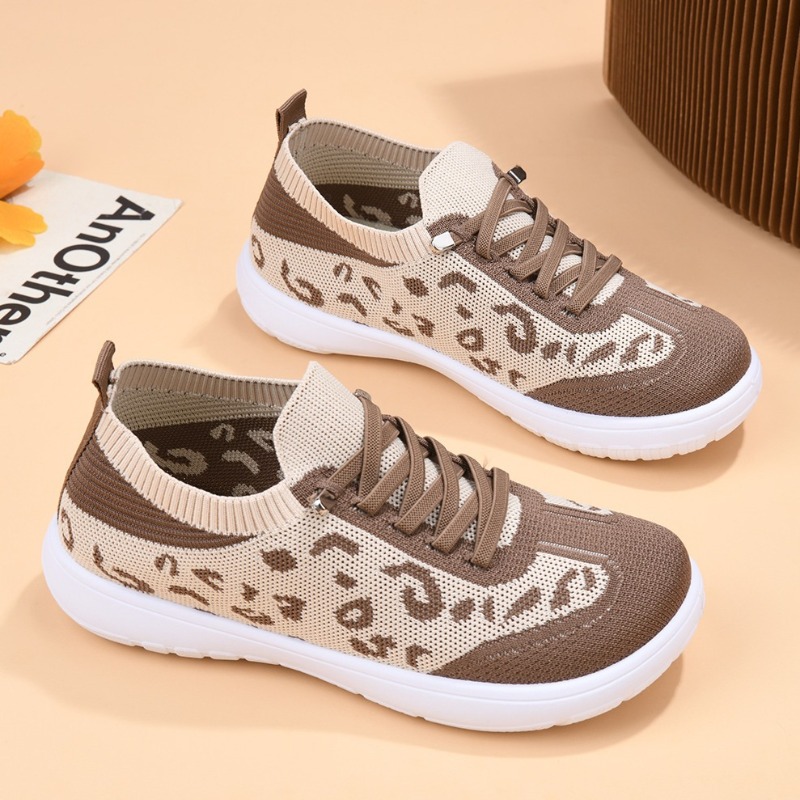 レディース レースアップ レオパード ニット ミッドトップ  - Sneaker Zone のレビューと価格
