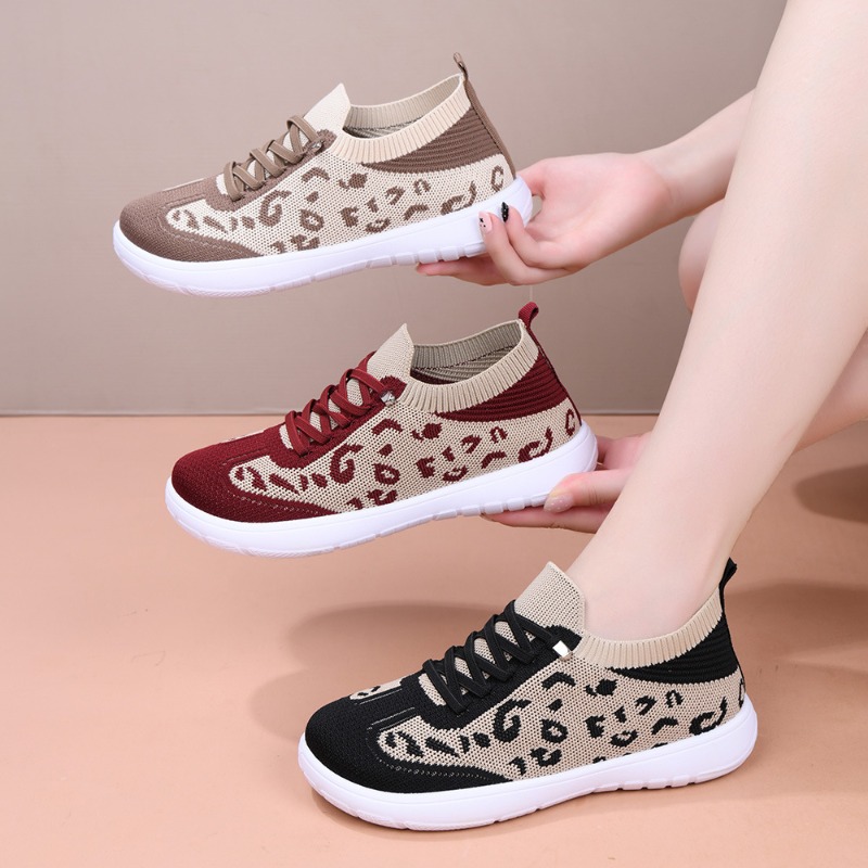 レディース レースアップ レオパード ニット ミッドトップ  - Sneaker Zone のレビューと価格