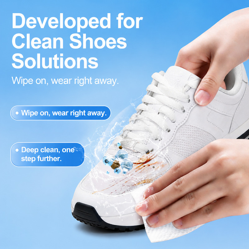 50枚入り使い捨て靴クリーニングワイプ、携帯用トラベルスニー - Sneaker Care Wipes のレビューと価格